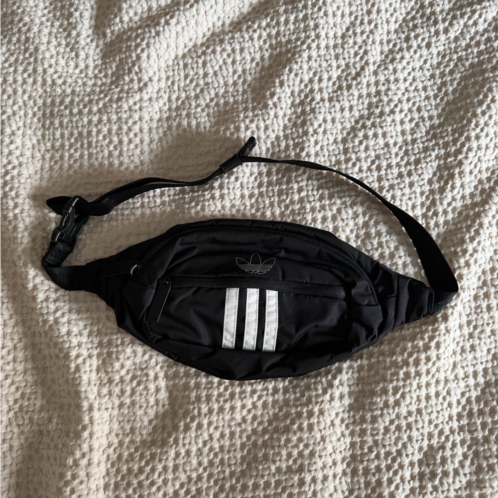 Adidas Originals National 3-Stripes Black & White Belt Bag